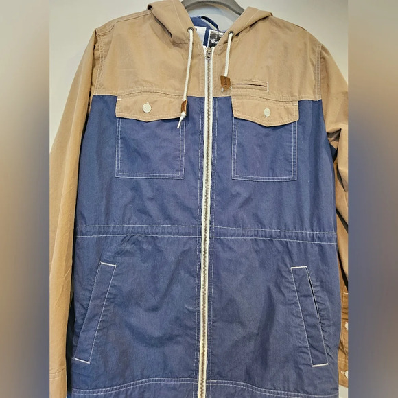 Analog Venturi Jacket Men's Size Medium Ink / Dark Khaki Hooded Full Zip AG - Picture 2 of 12